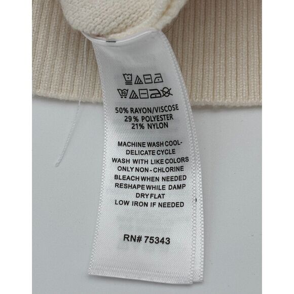 Women's Tahari Striped Mockneck Sweater, Size XS - Picture 5 of 5